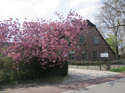 844091 Gezicht op de voorgevel van de boerderij Rijksstraatweg 40 te De Meern (gemeente Utrecht), met op de voorgrond ...